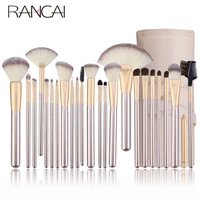 rancai 121824pcs soft cosmetic foundation powder blush eyeliner eyeshadow brush with bag tools profissional makeup brushes set
