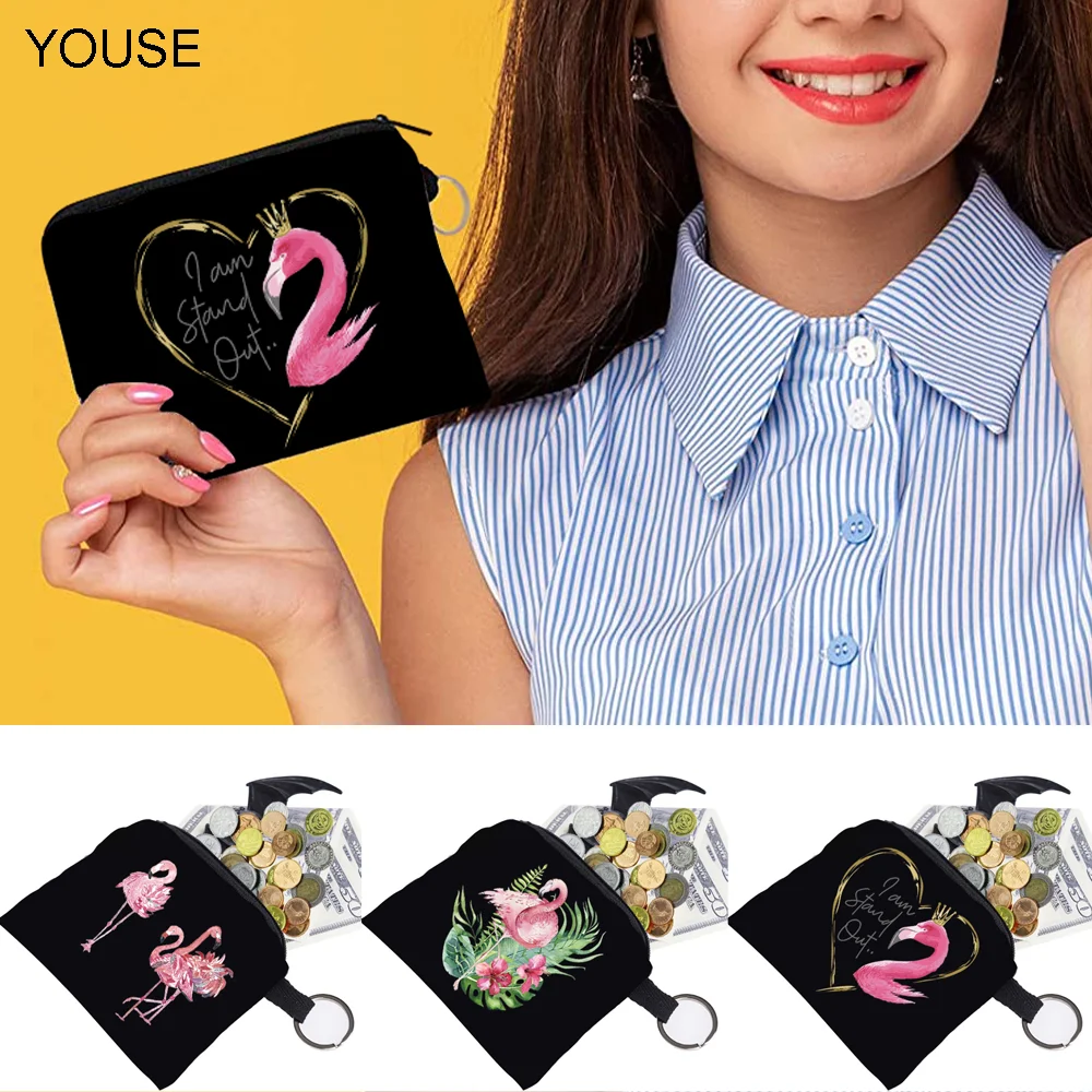 

Geldbörse Mini Brieftasche Druck Flamingo Muster Ändern Tasche Mädchen Geld Key Organizer Tasche Kreditkarte Halter Fall