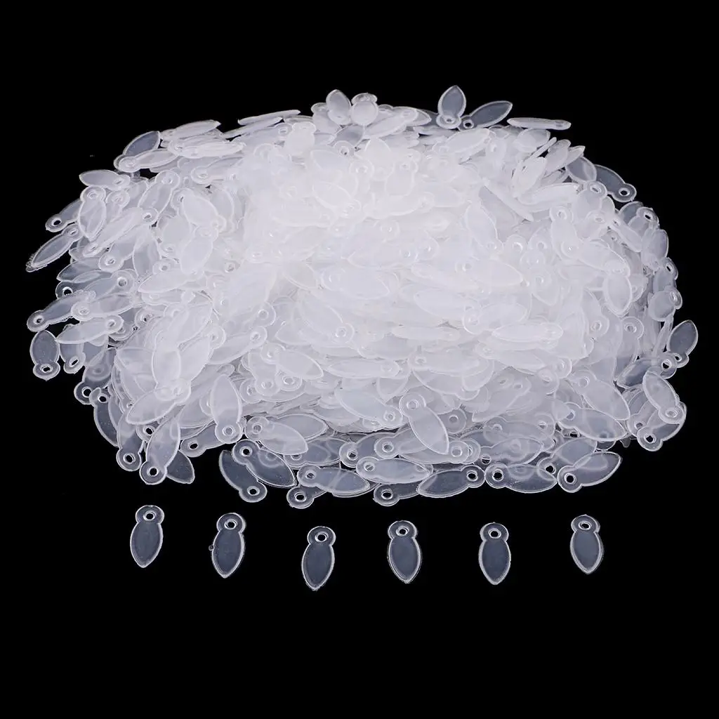 1000 шт./упаковка, Прозрачные заклепки для кнопок