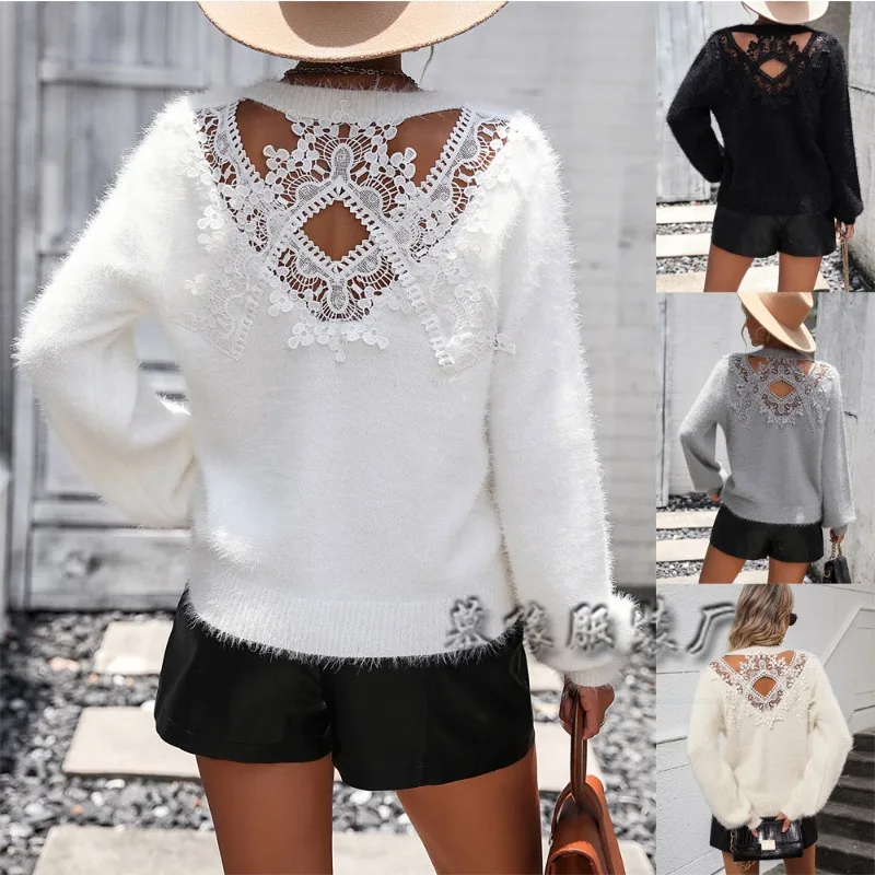 

Fall/Winter 2023 new style pattern women's knitwear long sleeve pullover sweater woman