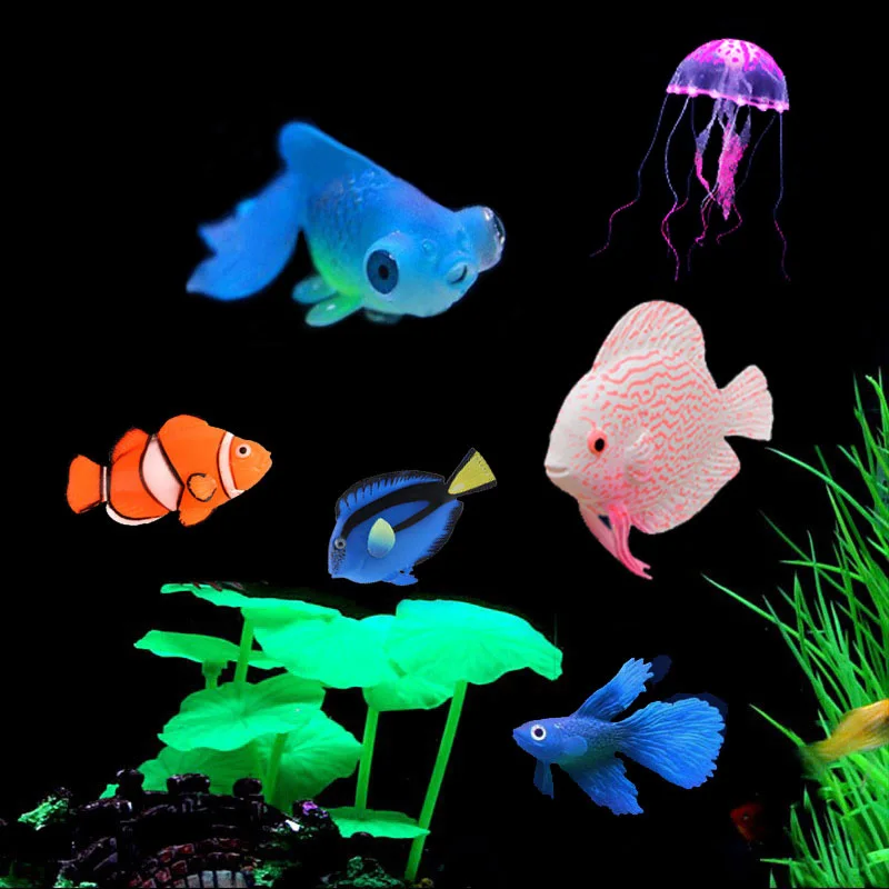 Floating Fake Jelly Fishes for Aquarium Decoration Marine Tropical Fish Tank Landscaping Simulating Fishes Aquarium Ornaments
