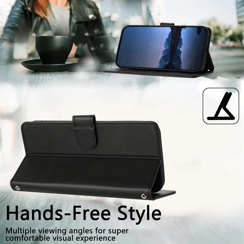 Кожаный чехол-бумажник с защитой от кражи для Honor 200 Lite 90 Smart X6b X9b X8b X7b Pro 80 GT 60 50 SE 70