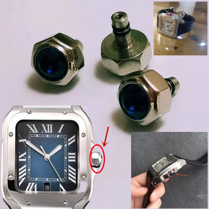 Crown Winding Time Adjustment Accessories  For  Cartier Kalibo Santos Watch