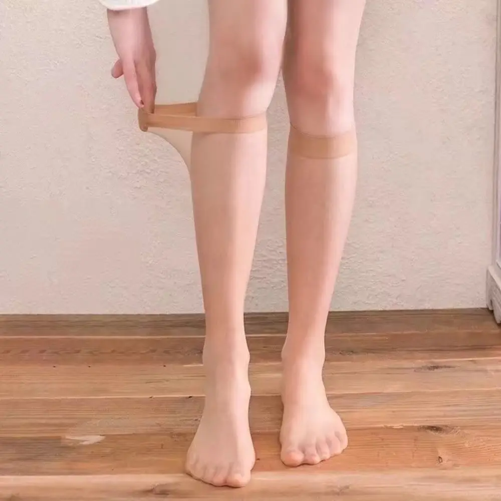 1 пара однотонных ультратонких нейлоновых чулок антифрик дышащие женские