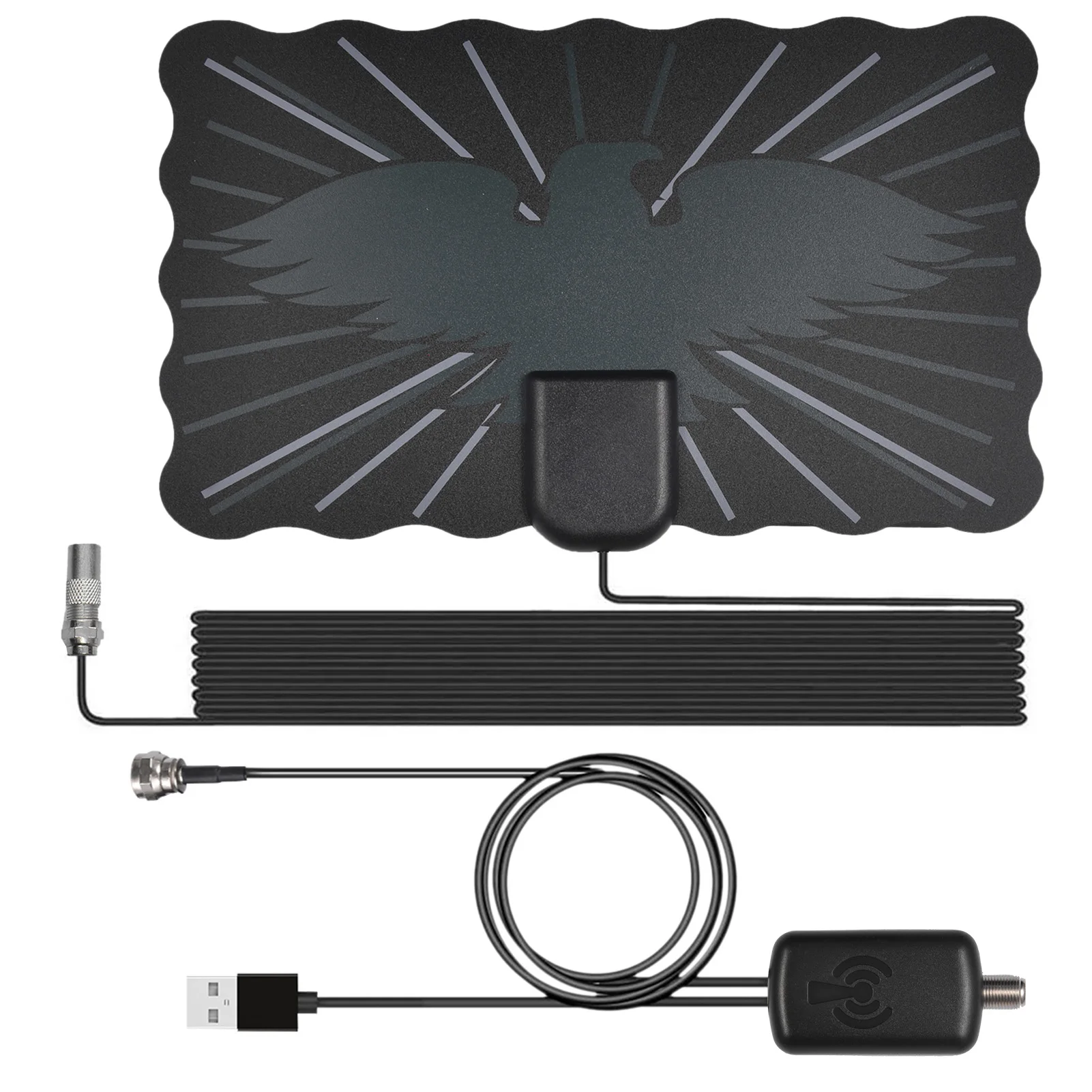 

HDTV Antenna Indoor 2000 Miles Range Antenna Amplifier Support DVBT2 Provide ABC CBS NBC PBC And Etc 4K Channels For Free