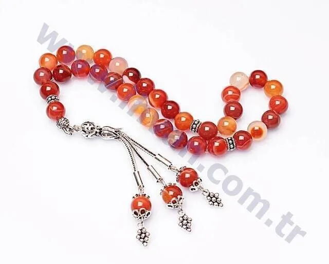 IQRAH Agate Stone Rosary (925 STERLING SILVER)