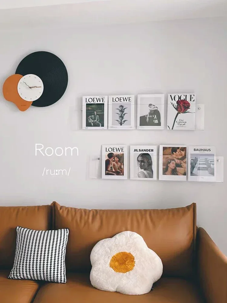 Акриловая креативная настенная книжная полка прозрачная для картин настенное