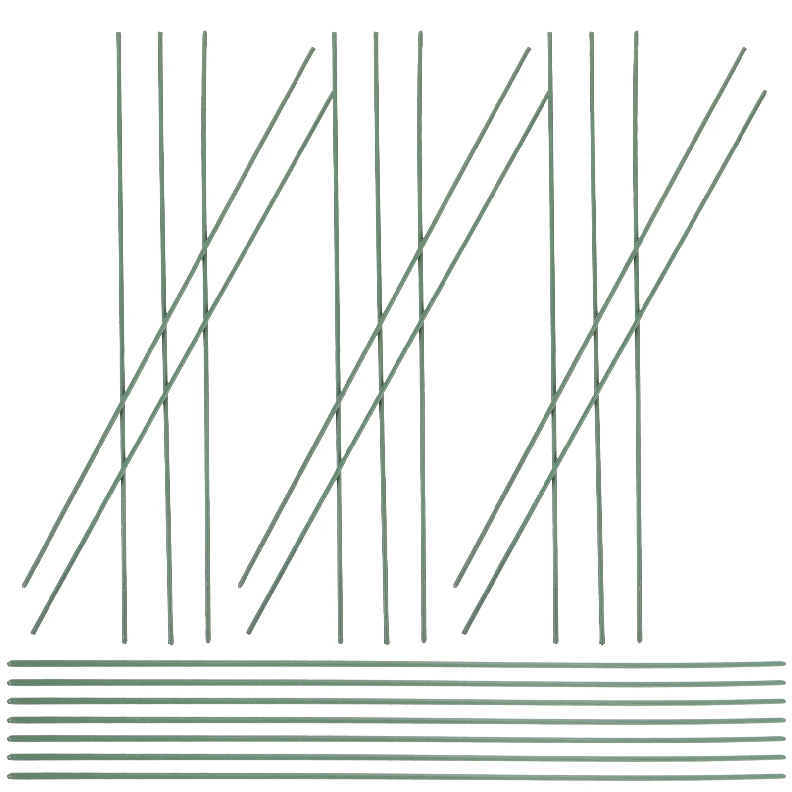 

100 Pcs Wire Flower Pole Fake Artificial Rod Supply Floral Support Manual Stem Glue Kit