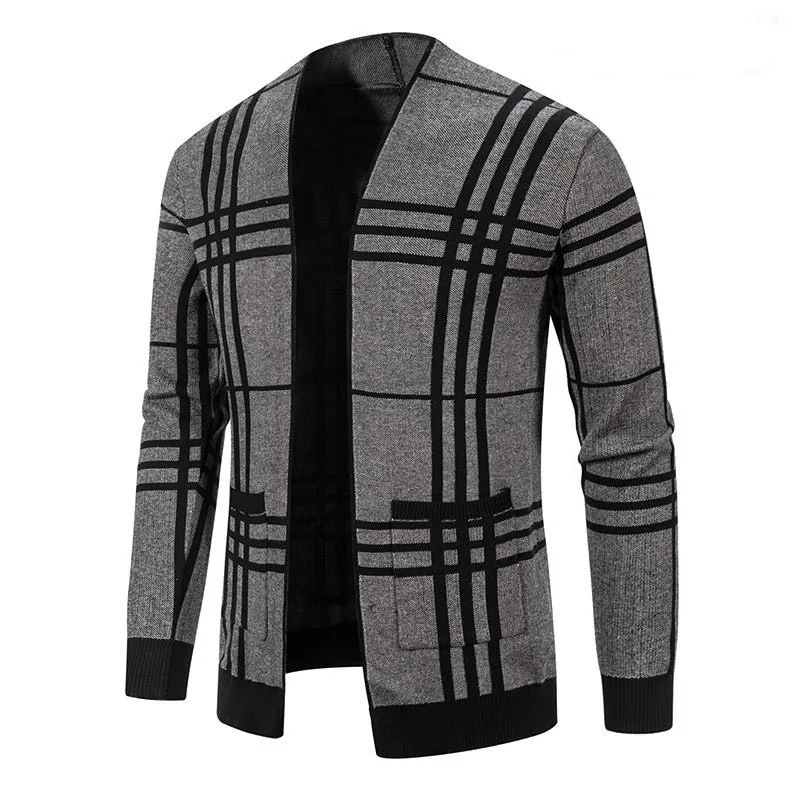 2022 New Fashion Cardigan Men's Knit Winter Coats Business Casual Jackets Male Tops Man Coat Size M-5Xl Knitwear 2 Colors