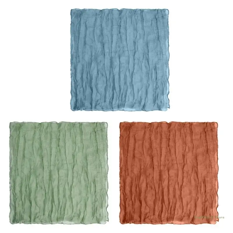 

QX2E Cheesecloth Gauze Napkins with Wrinkled Soft Table Napkins for Party Reception