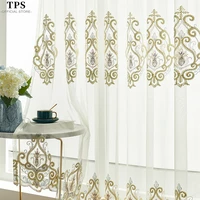 tps european style sheer curtains for living room bedroom cortinas tulle for the kitchen room decoration window treatment drapes
