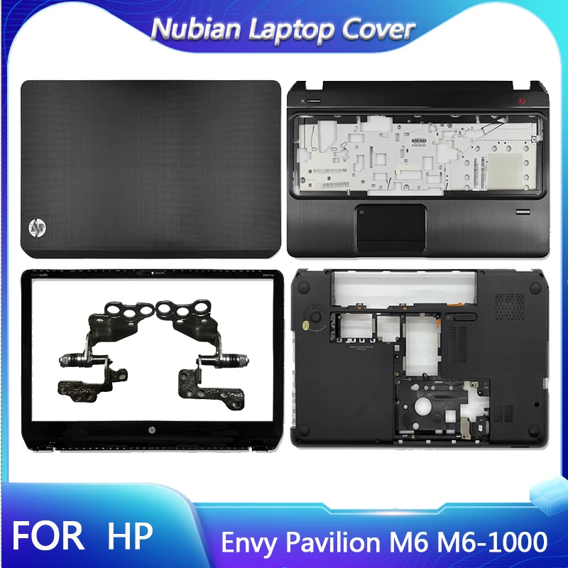 

Новинка, задняя крышка для ноутбука HP Envy Pavilion M6/передняя панель/Упор для рук/Нижняя искусственная кожа/петли 728670-001 686895-001, серебристо-черный