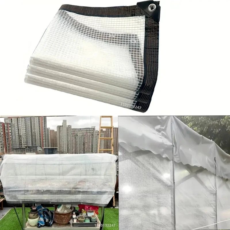 

0.33transparent green waterproof tarpaulin greenhouse outdoor garden polyethylene waterproof tarpaulin, mesh woven, increased s