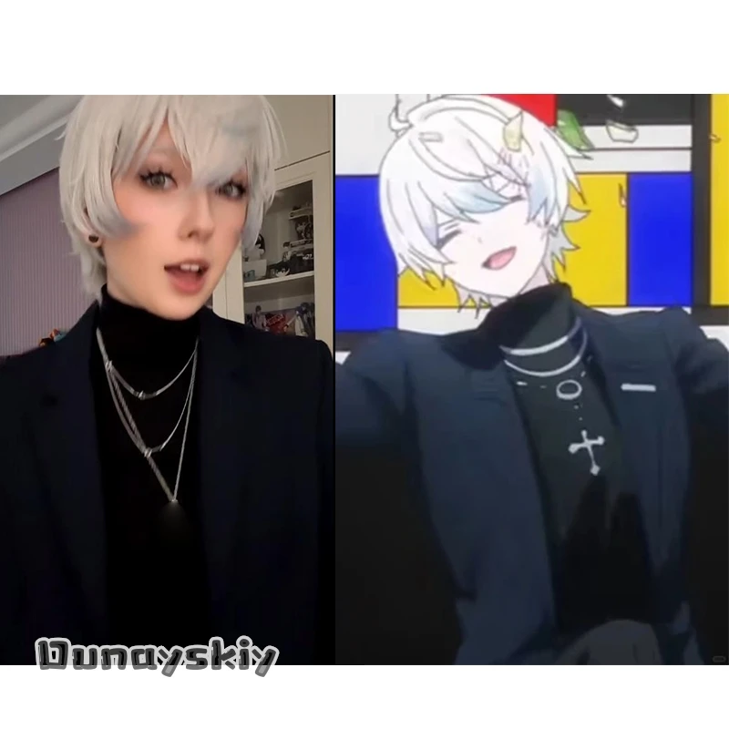 Фото Костюм для косплея по аниме-игре Cosmic^Anime Game Jirai Kei Needy Overdose: пальто, брюки, ожерелье, парик, аксессуары для ногтей (Karamazov Idol Nechika-sama) №1