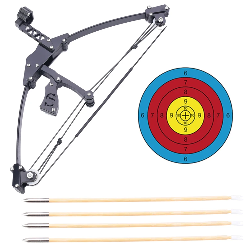 

Compound Bow Short Archery Powerful Carbon Plastic Mini Axis Triangle Bow Bow Metal Arrows Outdoor Sports Arrow Shooting