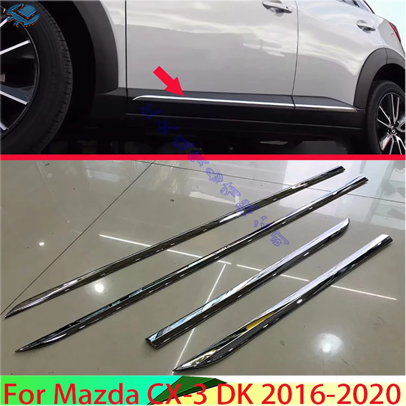 

Автомобильные аксессуары для Mazda CX-3 DK 2016-2020, хромированная крышка из АБС-пластика для боковой двери, декоративная отделка корпуса, Накладка ...