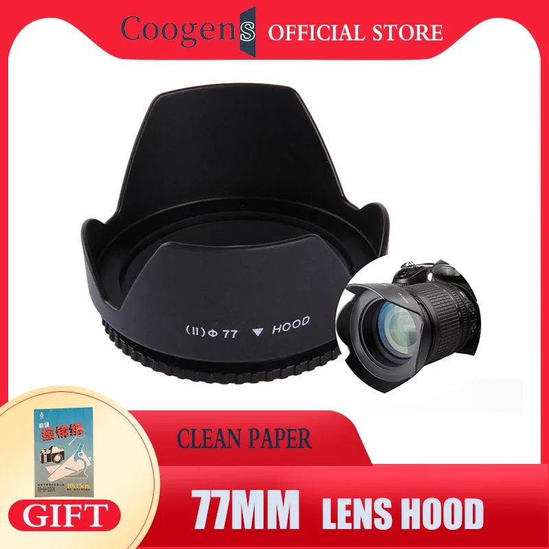 

77 77mm Screwed Flower Lens Hood Protect Camera For Olympus Fujifilm Nikon Sony Canon 800D 200D 80D 77D 60D 7D 6D 5Ds 5D3 Mark I