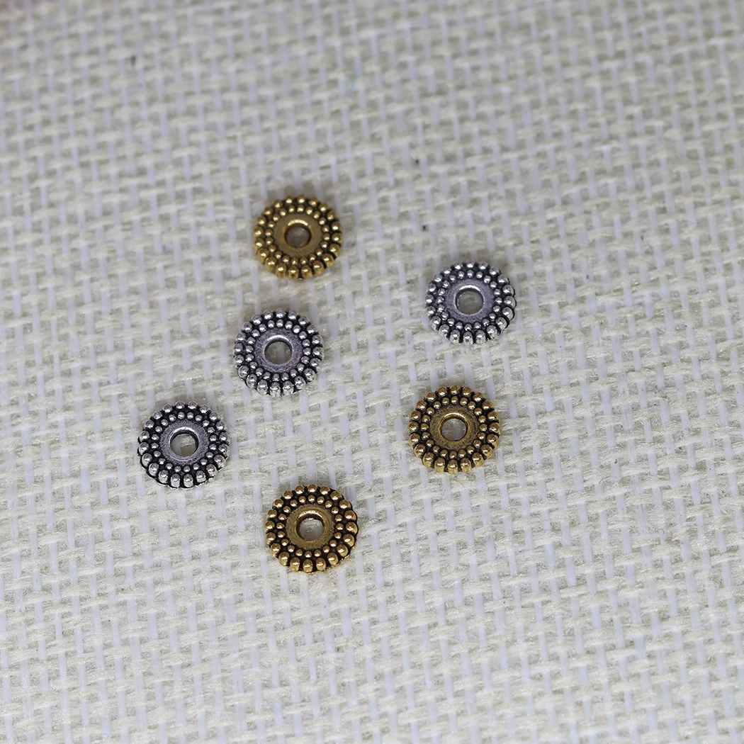 

20 шт., бусины-разделители для ювелирных изделий, 7x7x2 мм