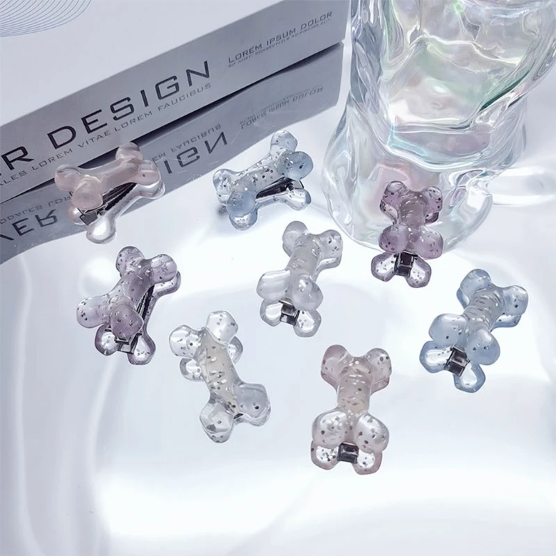 

Crystal Dog Bone Hair Pins Elegant Hair Clips for Womens Barrettes Heawear
