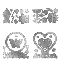 2022 new arrival heart butterfly dream of summer time to celebrate metal cutting dies diy scrapbooking paper craft knife mould