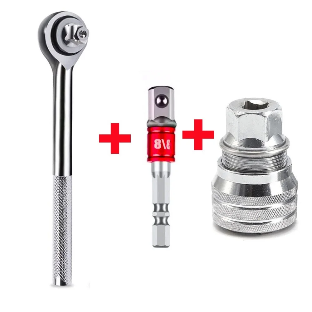 Universal Wrench Socket Ratchet Wrench All-Fitting Multi Drill Attachment Universal Socket 3/8 Inch Drive Wrench Repair Tools