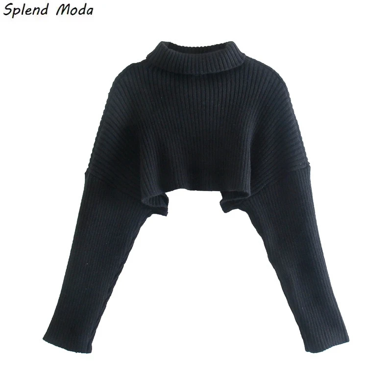 

Женский трикотажный топ-водолазка с длинным рукавом, в британском стиле