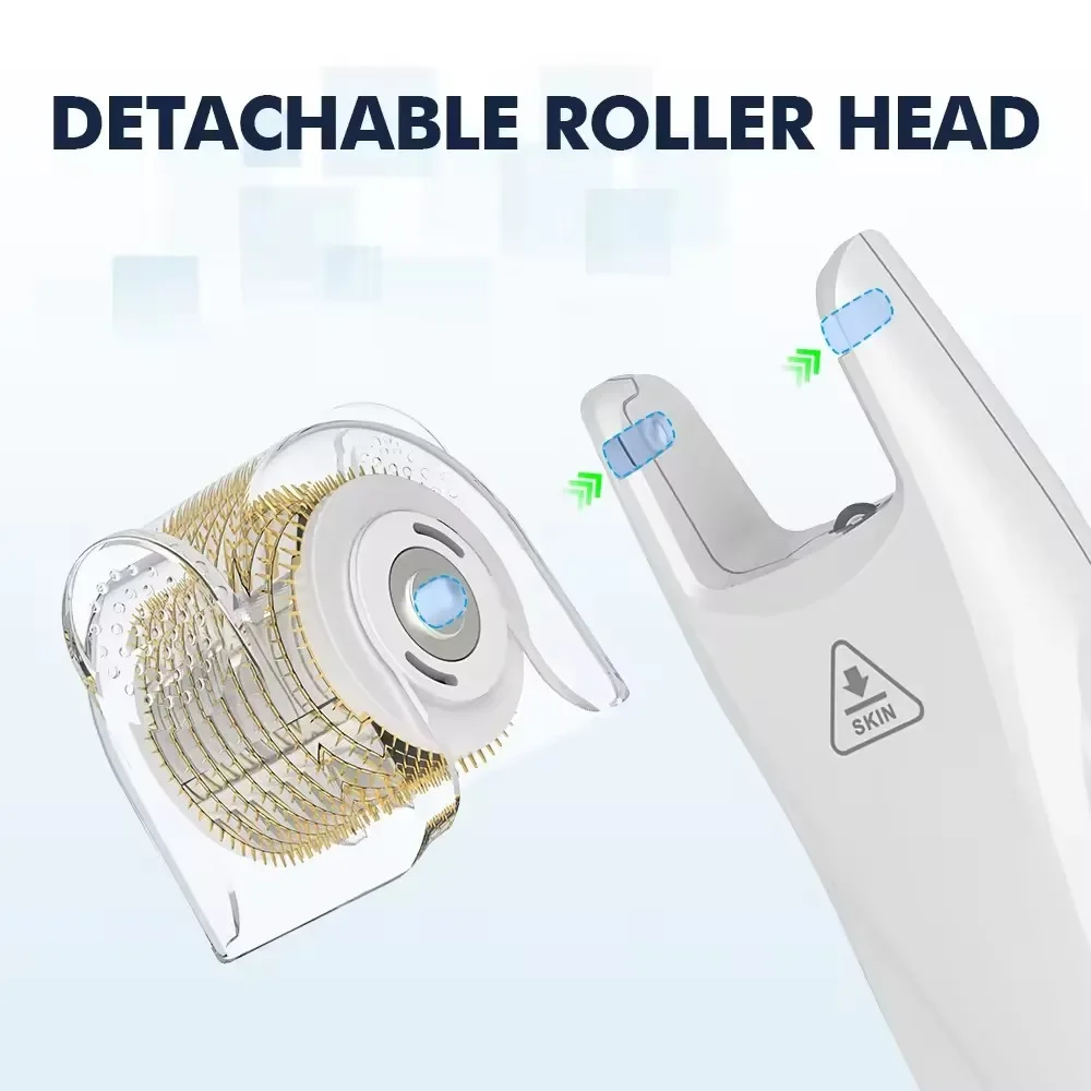 Фото Био-ролик G5 540 титановый игольчатый картридж для лица, тела и кожи головы, микроизолирующий ролик для бороды, ролик для кожи и кожи головы №1