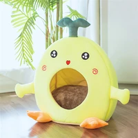pet house cat and dog bed warm for winter sleeping mat cartoon cute nest kennel washable pets product accessories velvet cw261