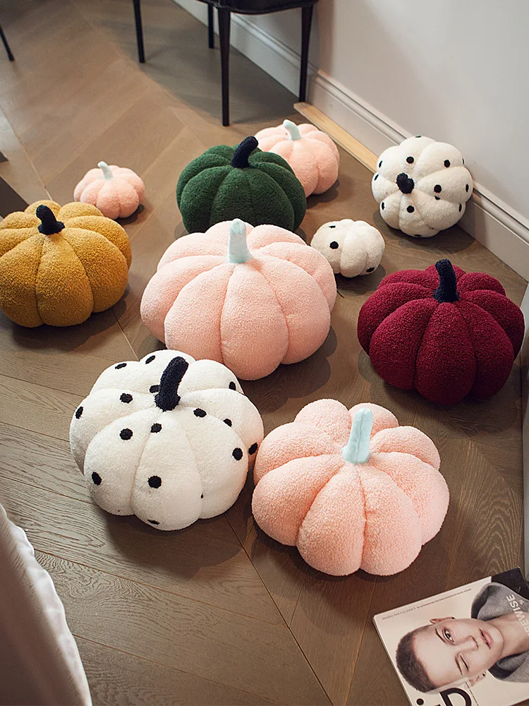 

Soft Japanese Style Pumpkin Plush Toy Comfortable Stuffed Pink Pumpkin Plushies Girly Hug Doll Home Decor Xmas Gifts For Child