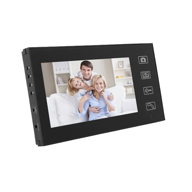 Intercom 7 Inch Color Monitor Record Screen Video Door Phone with 4G SD Storage Night Vision Camera