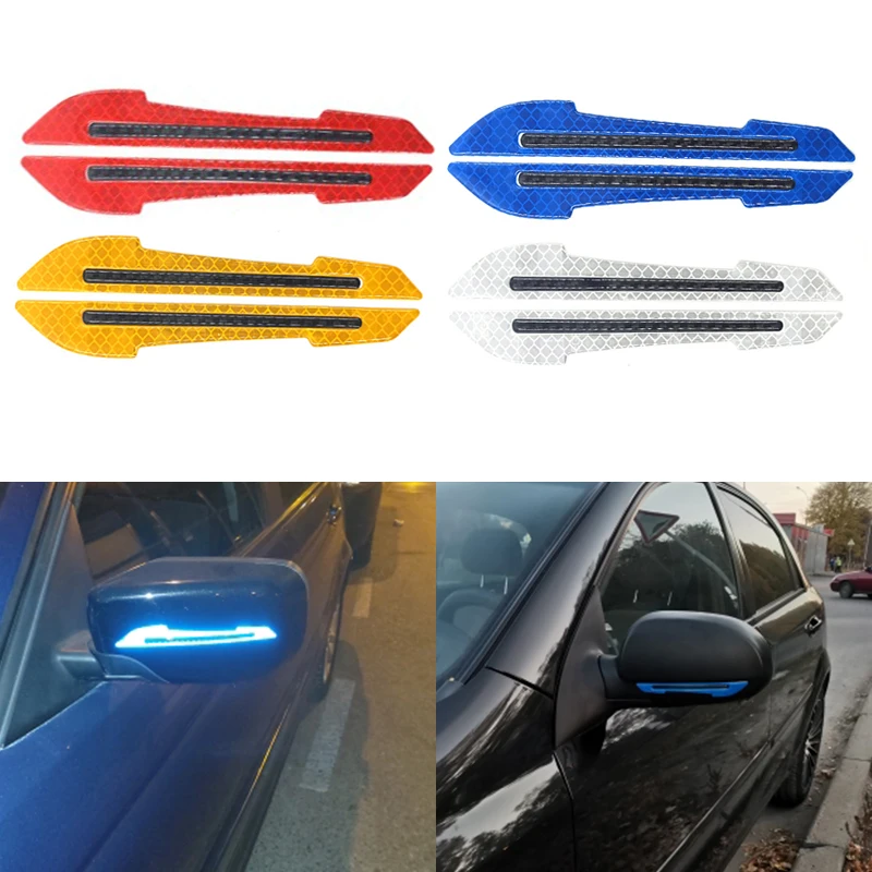 

1Pair Car Rearview Mirror Reflective Sticker Car-styling Safety Warning Reflective Sticker Car Rearview Mirror Decorative Strip