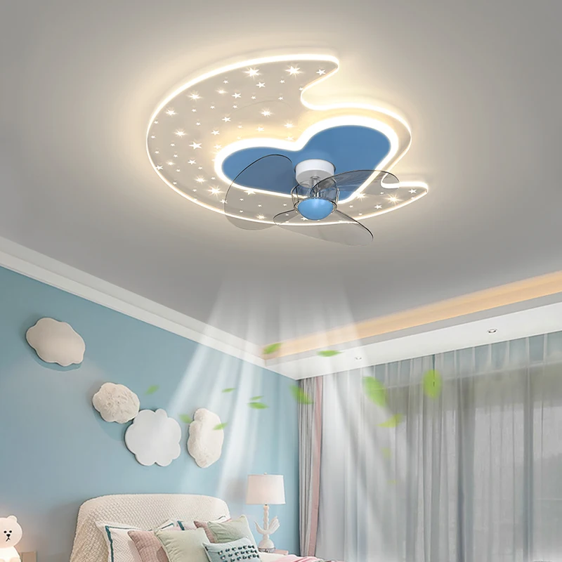 

Modern LED Ceiling Fans Living Room Dinning room bedroom Fan Lamp children's room Fan Lamp with Remote Control LED Chandelier