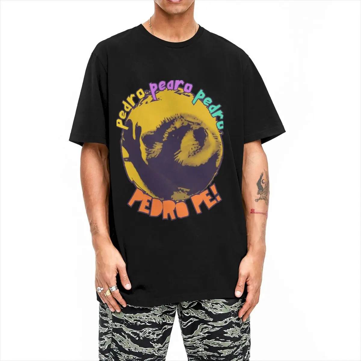 Мужские футболки Pedro Raccoon 9gag из 100% хлопка пляжные Y2K повседневная футболка с