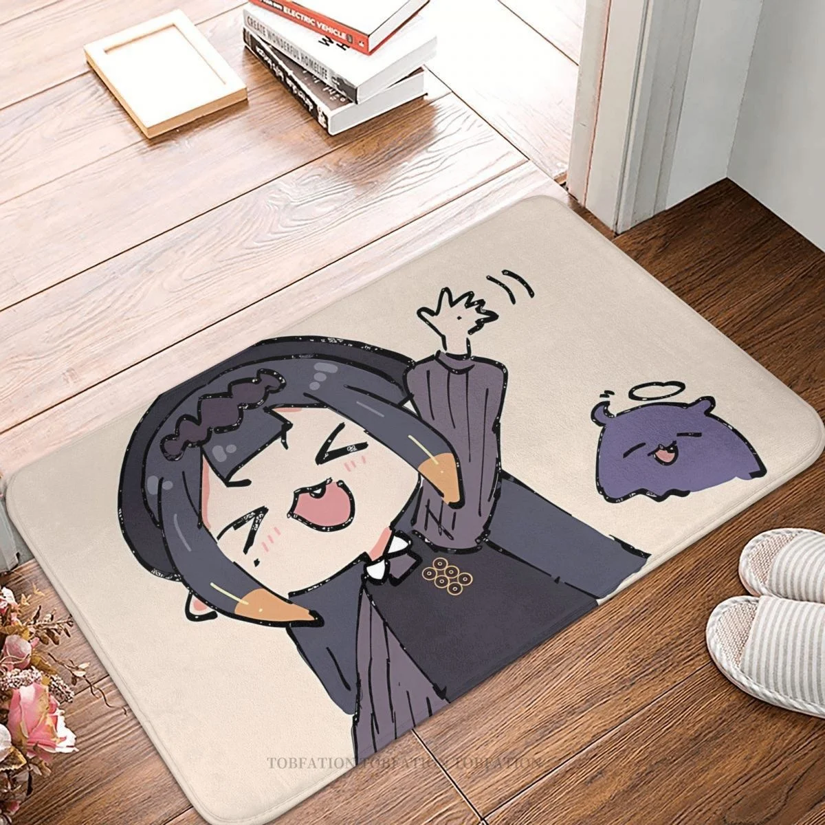 

Комикс Hololive нескользящий Придверный коврик Ninomae inзай и Takodachi NYE для ванной, кухонный коврик, Придверный коврик, декоративная подставка