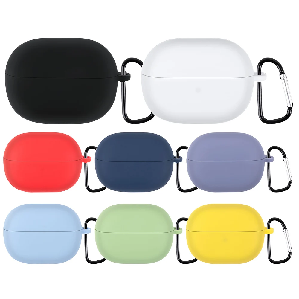 

Silicone earphone case For Redmi Buds 3 Lite TWS Wireless Earphone Bluetooth 5.2 Wireless Headset Case Cover with buckle hook