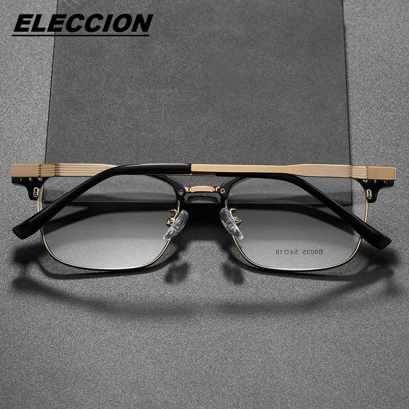 Новинка модные мужские очки ELECCION с оправой для бровей винтажные оптические