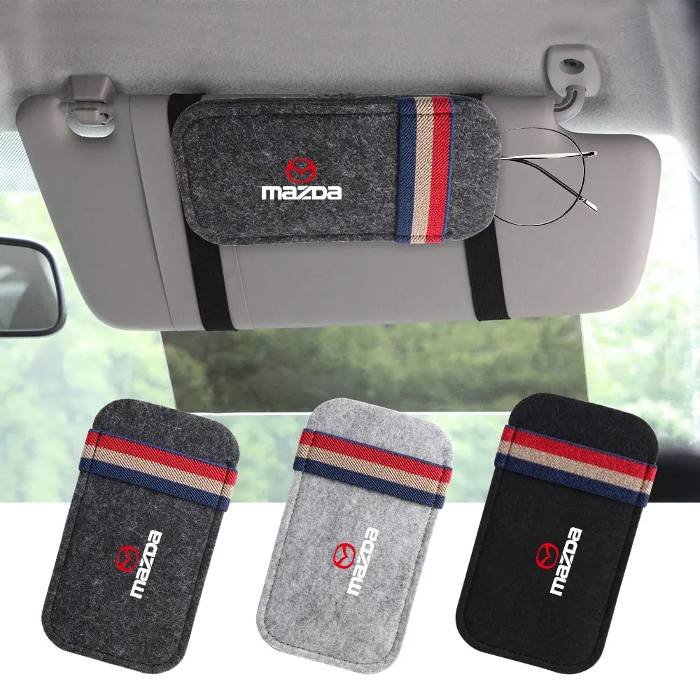 Фетровая Автомобильная сумка-Органайзер для солнцезащитных очков держатель