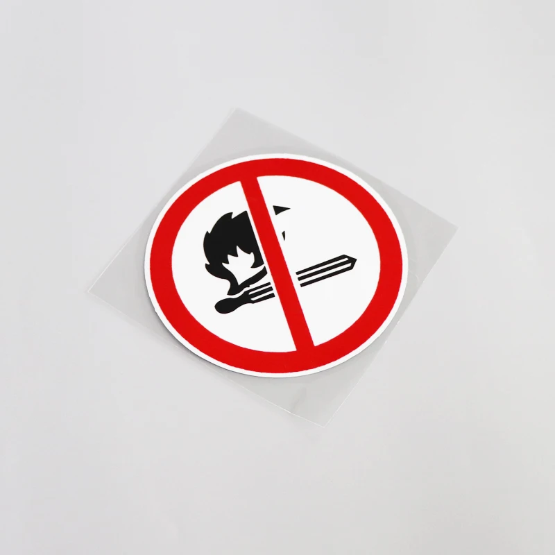 

1 Pcs 10CM*10CM Personality Warning No Fire PVC Reflective Car Sticker Graphical