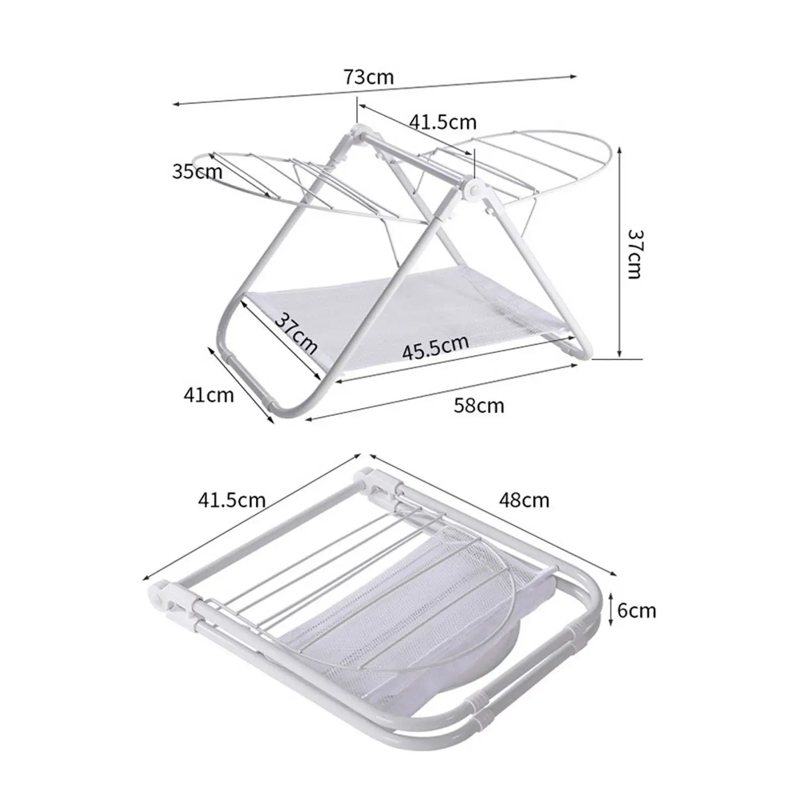

Collapsible Clothes Drying Rack Space Saving Free Standing Portable Heavy Duty Gullwing Drying Rack for Home Quilt Linens Towel