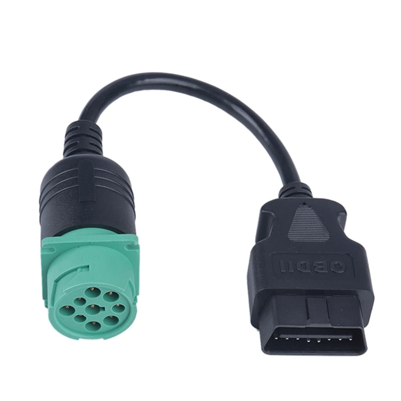 

9 Pin to 16 Pin OBD2 Truck Diagnostic Scanner Cable Adapter J1962-J1939 for Cummins Engine(Male)