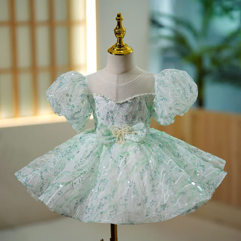 2-12year old Kids Dress for Girls Wedding Sequins Girl Dress Princess summer Party Pageant Formal Gown For Teen Children Dress images - 6