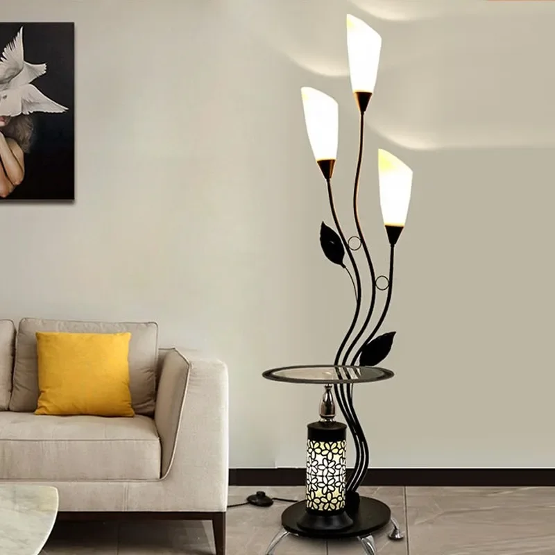 

Large Living Room Floor Lamp Decoration Soft TV Cabinet Sofa Side Light Luxury High-End Two-Side Floor Lamp