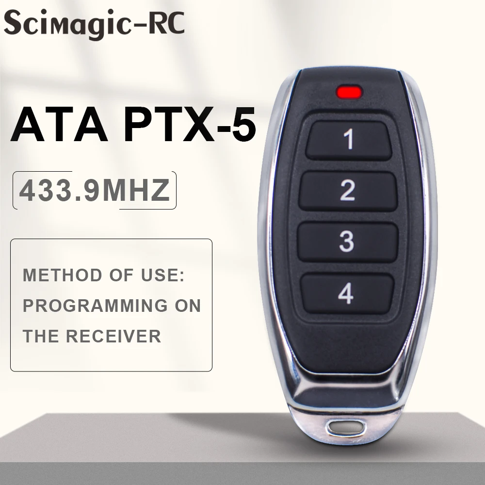 

ATA PTX5 PTX-5 Garage Door Remote Control TrioCode GDO PTX-5v1 PTX-5v2 GDO 11v1/6v3/6v4/7v2/7v3/8v3/9v2/9v3 433MHz Rolling Code
