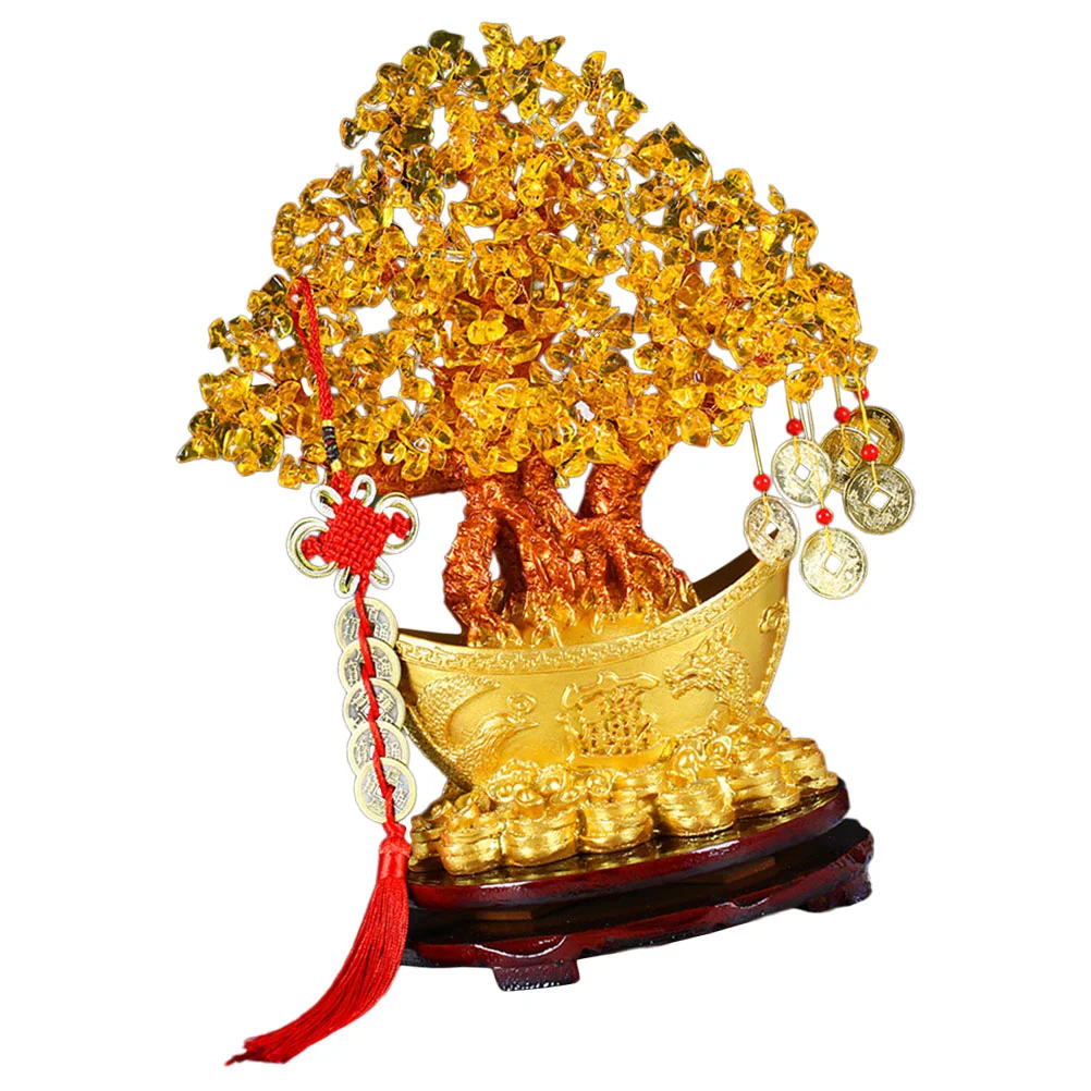 

Stand Decor Lucky Coins Bonsai Tree Wealth Tree Bonsai Chinoiserie Decor Money Tree