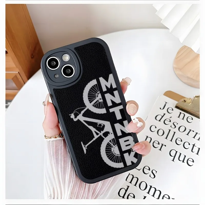 

BIKE Cycling Art Phone Case For IPhone 14 13 12 11 Pro Max Mini X XR XS 6 7 8 Plus Mini 2022 Lambskin Silicone Shell Cover