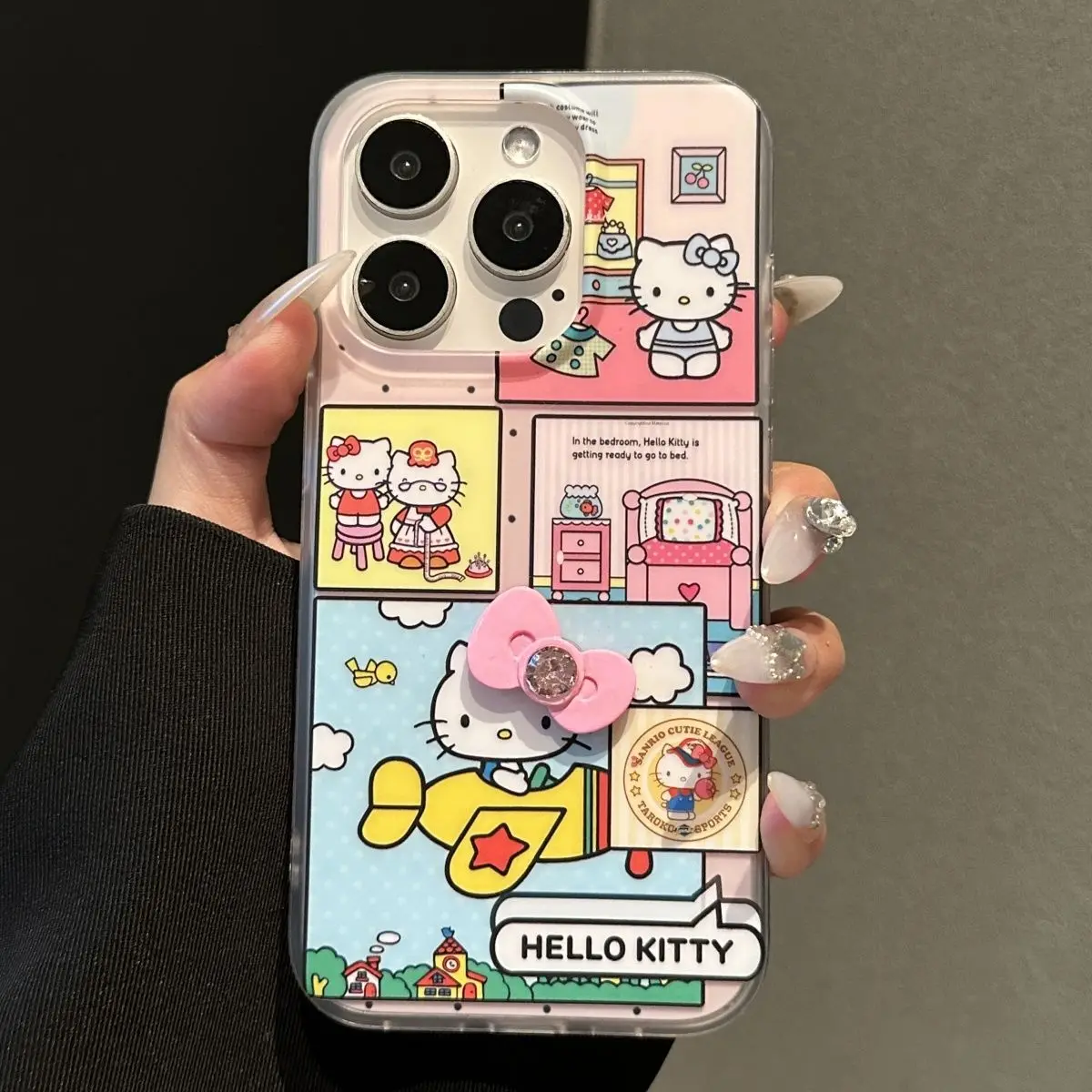 Чехол для телефона Sanrio с рисунком Hello Kitty iPhone 15 14 13 12 11 Pro Max XR XS MAX 7 8 Plus Y2K