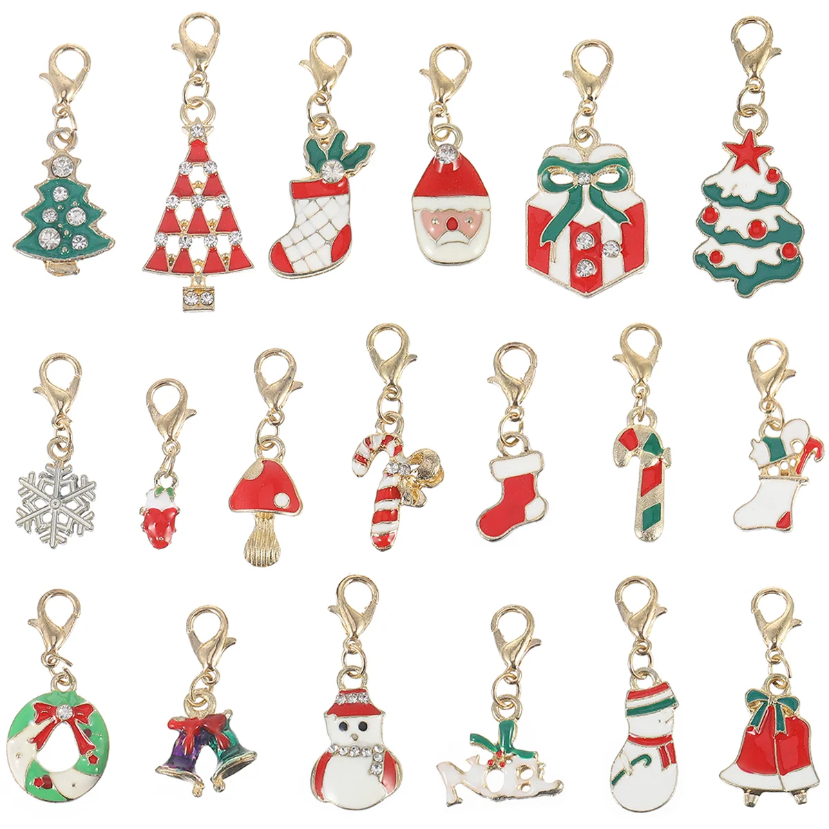 

Christmas Charms Pendant Diy Jewelry Charmmaking Pendants Craft Enamelflatback Set Earring Bead Alloy Beads Ornament