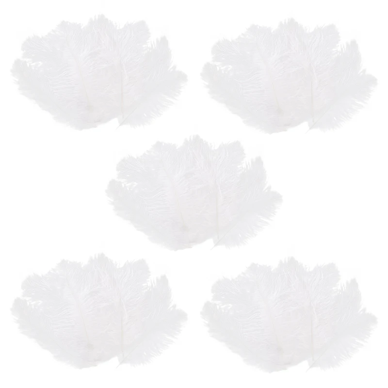 

50 Pieces White Natural Ostrich Feather 20-25Cm Wedding DIY