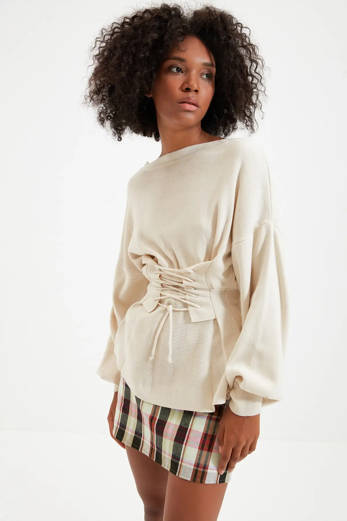 

Trendyol Mesh Detailed Knitwear Sweater TWOAW22KZ0047
