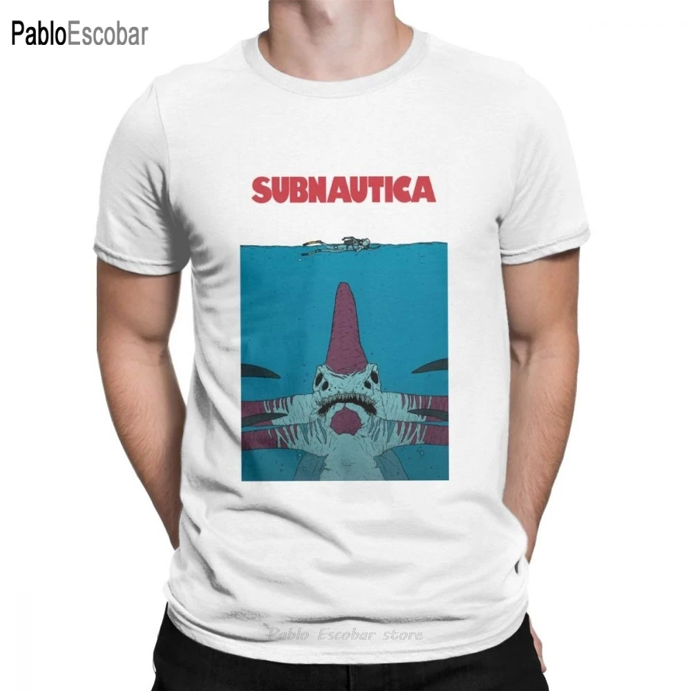 

Subnautica Indie Game Men T Shirts Sea Leviathan Reaper Underwater Diving Fish Tee Shirt Short Sleeve T-Shirts Pure Cotton